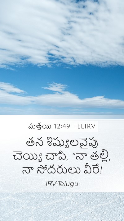మత్తయి 12:49 TELIRV Mobile Phone Wallpaper - తన శిష్యులవైపు - Mobile Bible Verse Wallpaper