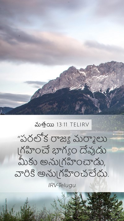 మత్తయి 13:11 TELIRV Bible Verse Image
