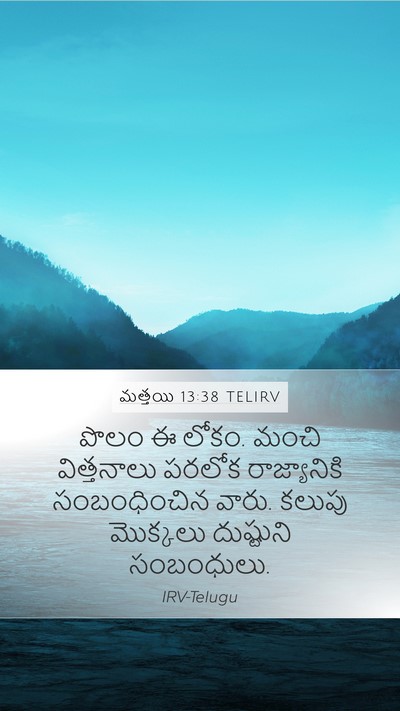 మత్తయి 13:38 TELIRV Bible Verse Image