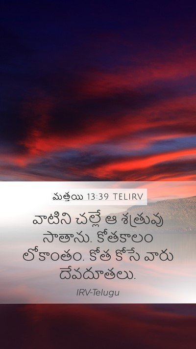 మత్తయి 13:39 TELIRV Bible Verse Image