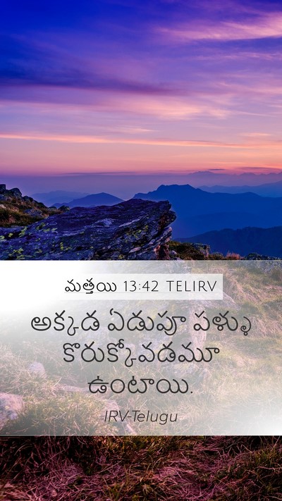 మత్తయి 13:42 TELIRV Bible Verse Image