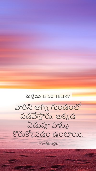 మత్తయి 13:50 TELIRV Bible Verse Image