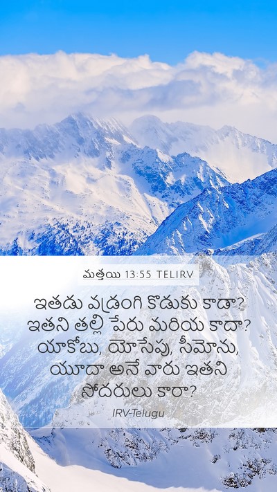 మత్తయి 13:55 TELIRV Bible Verse Image