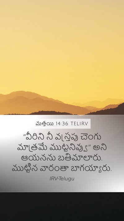 మత్తయి 14:36 TELIRV Bible Verse Image