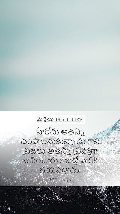 మత్తయి 14:5 TELIRV Bible Verse Image