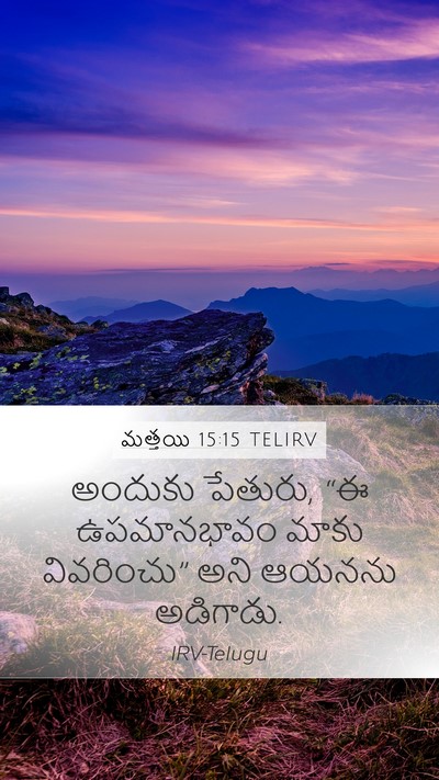 మత్తయి 15:15 TELIRV Bible Verse Image
