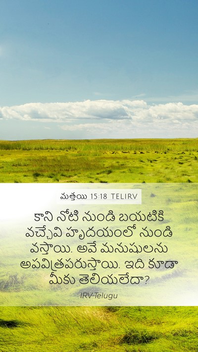 మత్తయి 15:18 TELIRV Bible Verse Image