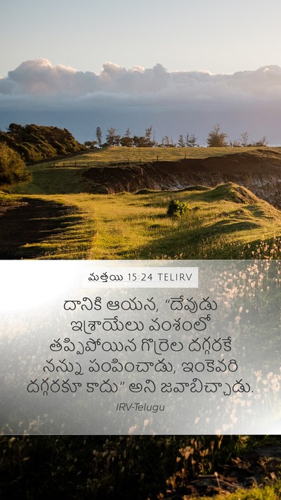 మత్తయి 15:24 TELIRV Bible Verse Image