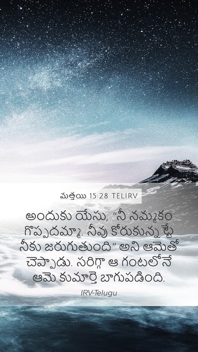 మత్తయి 15:28 TELIRV Bible Verse Image