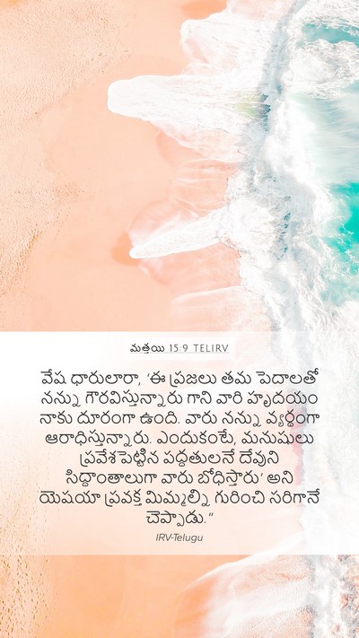 మత్తయి 15:9 TELIRV Bible Verse Image