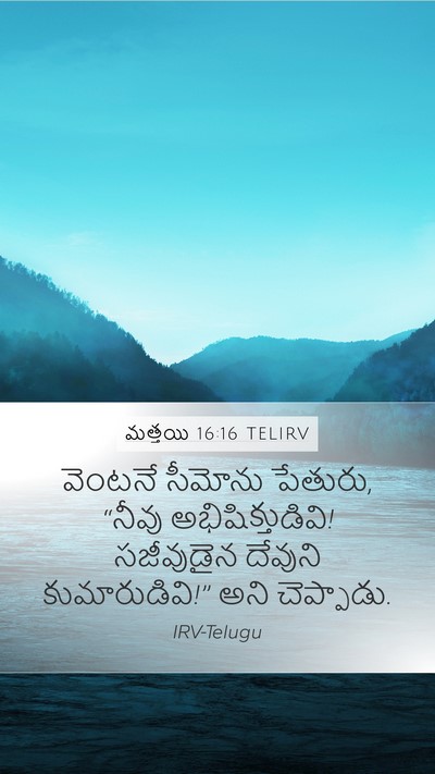 మత్తయి 16:16 TELIRV Bible Verse Image