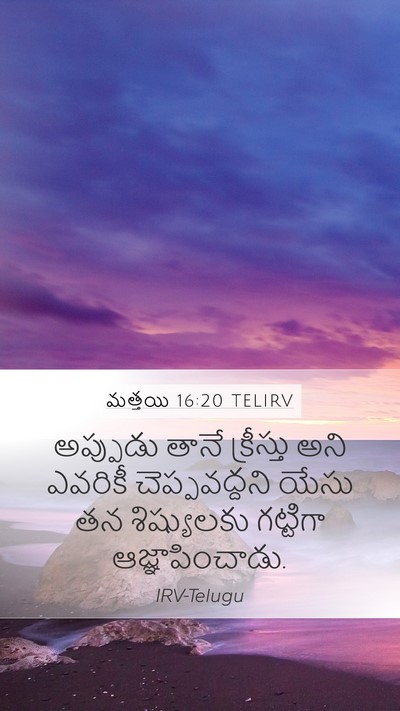 మత్తయి 16:20 TELIRV Bible Verse Image
