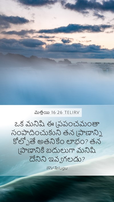 మత్తయి 16:26 TELIRV Bible Verse Image