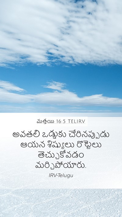 మత్తయి 16:5 TELIRV Bible Verse Image
