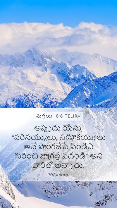 మత్తయి 16:6 TELIRV Bible Verse Image