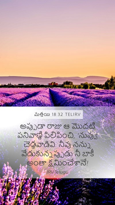 మత్తయి 18:32 TELIRV Bible Verse Image