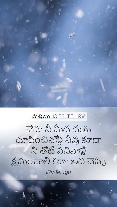 మత్తయి 18:33 TELIRV Bible Verse Image
