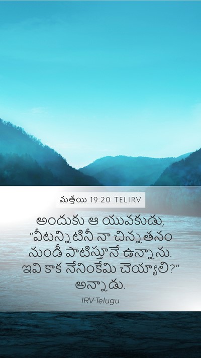 మత్తయి 19:20 TELIRV Bible Verse Image