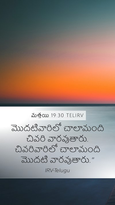 మత్తయి 19:30 TELIRV Bible Verse Image
