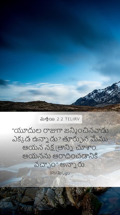 మత్తయి 2:2 TELIRV Bible Verse Image