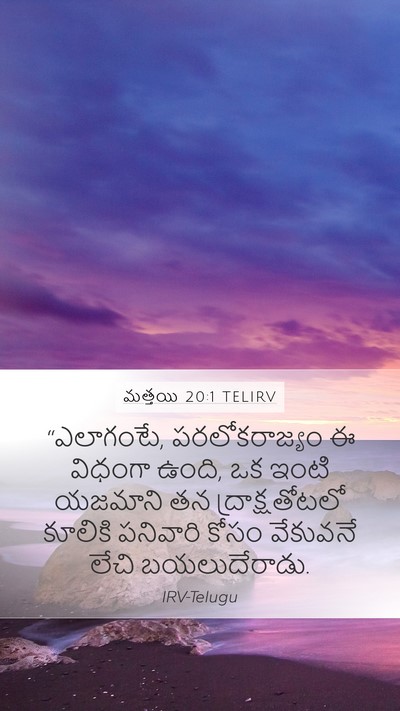 మత్తయి 20:1 TELIRV Bible Verse Image
