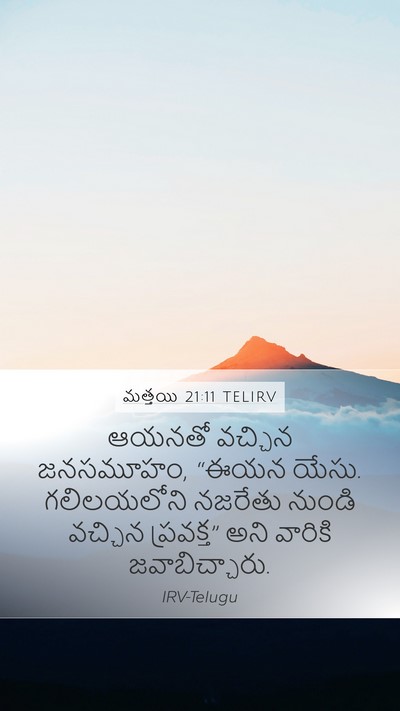 మత్తయి 21:11 TELIRV Bible Verse Image