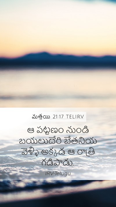మత్తయి 21:17 TELIRV Bible Verse Image