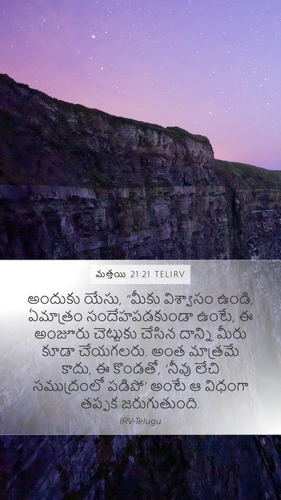 మత్తయి 21:21 TELIRV Bible Verse Image