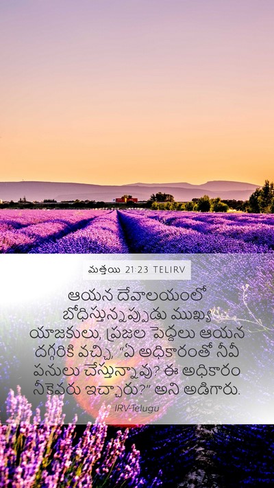 మత్తయి 21:23 TELIRV Bible Verse Image
