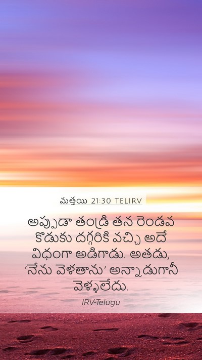 మత్తయి 21:30 TELIRV Bible Verse Image