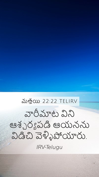 మత్తయి 22:22 TELIRV Bible Verse Image