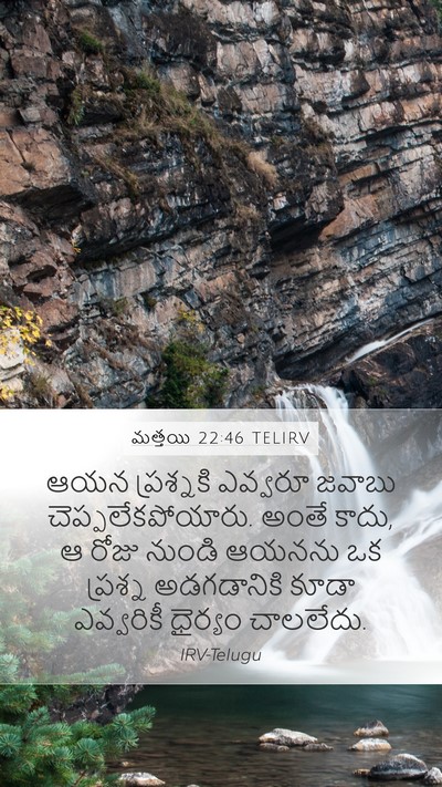 మత్తయి 22:46 TELIRV Bible Verse Image