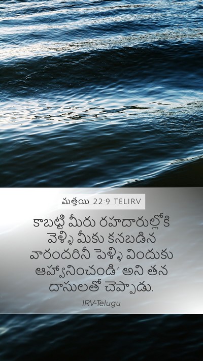 మత్తయి 22:9 TELIRV Bible Verse Image
