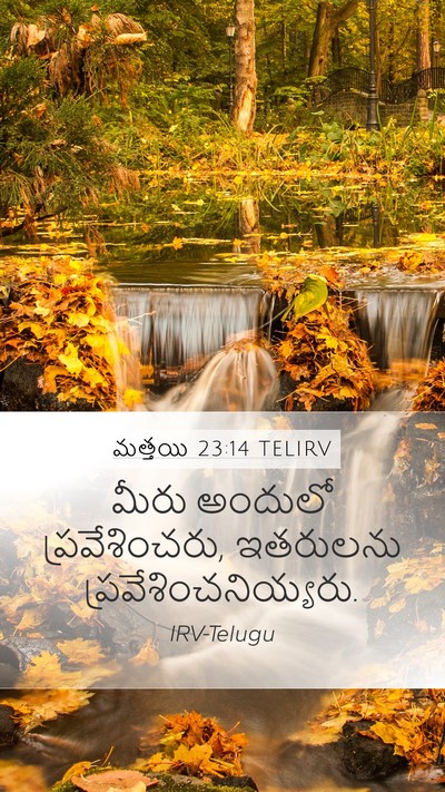 మత్తయి 23:14 TELIRV Mobile Phone Wallpaper - మీరు అందులో - Mobile Bible Verse Wallpaper