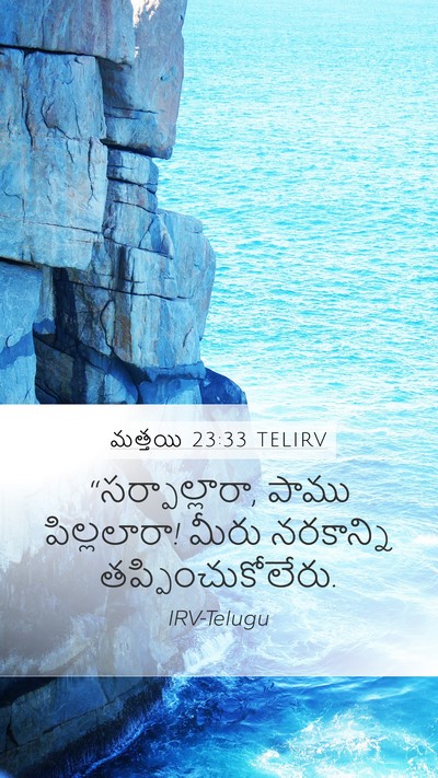 మత్తయి 23:33 TELIRV Bible Verse Image