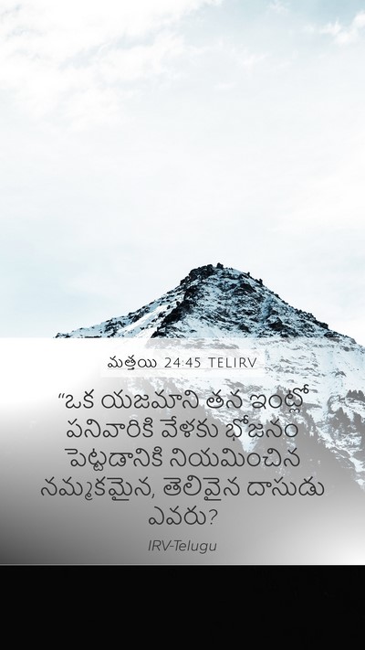 మత్తయి 24:45 TELIRV Bible Verse Image