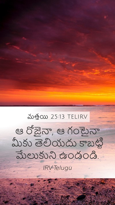 మత్తయి 25:13 TELIRV Bible Verse Image
