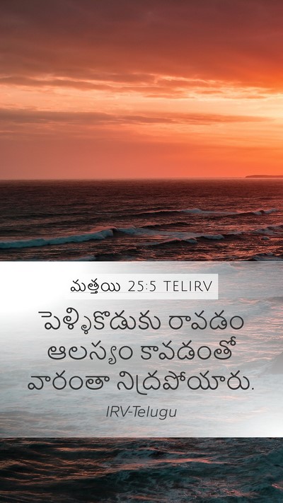 మత్తయి 25:5 TELIRV Bible Verse Image