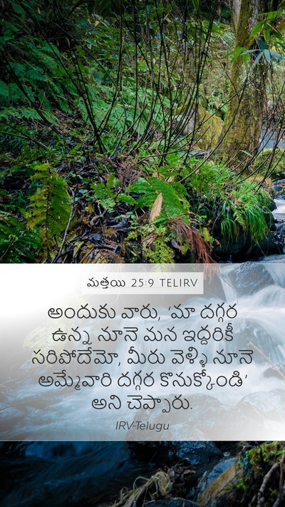 మత్తయి 25:9 TELIRV Bible Verse Image