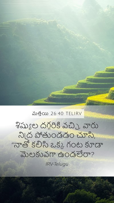మత్తయి 26:40 TELIRV Bible Verse Image