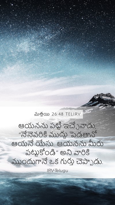 మత్తయి 26:48 TELIRV Bible Verse Image