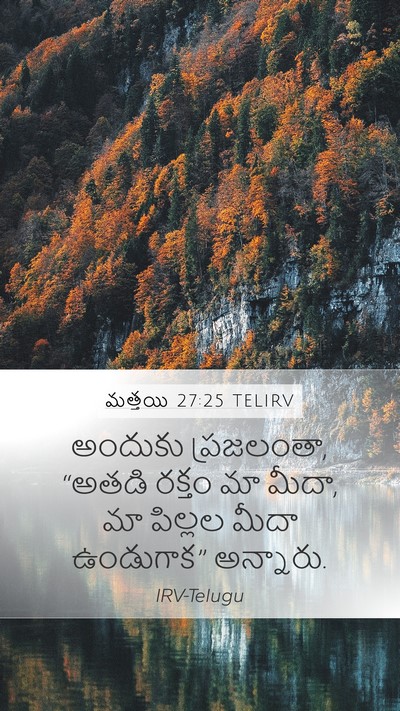 మత్తయి 27:25 TELIRV Bible Verse Image