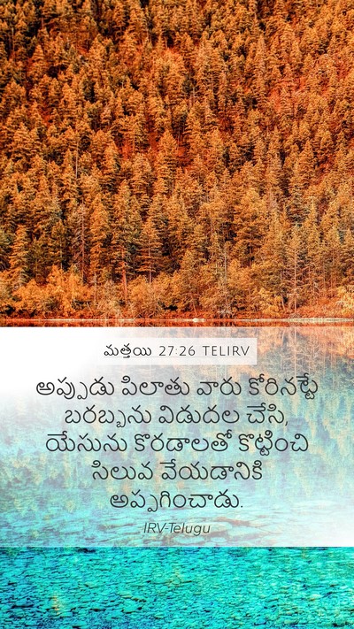 మత్తయి 27:26 TELIRV Mobile Phone Wallpaper - అప్పుడు పిలాతు - Mobile Bible Verse Wallpaper