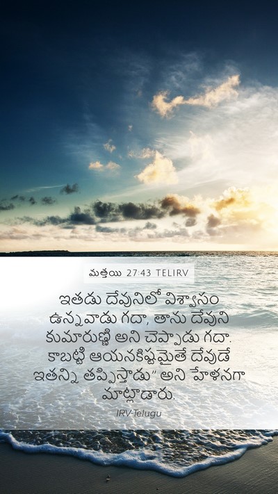 మత్తయి 27:43 TELIRV Bible Verse Image