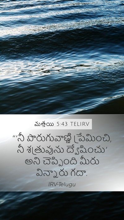 మత్తయి 5:43 TELIRV Bible Verse Image