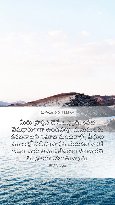 మత్తయి 6:5 TELIRV Bible Verse Image