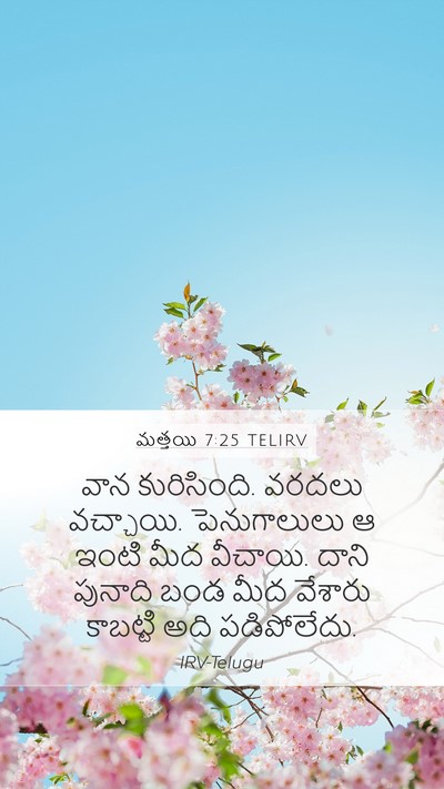 మత్తయి 7:25 TELIRV Bible Verse Image