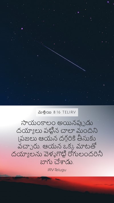 మత్తయి 8:16 TELIRV Bible Verse Image