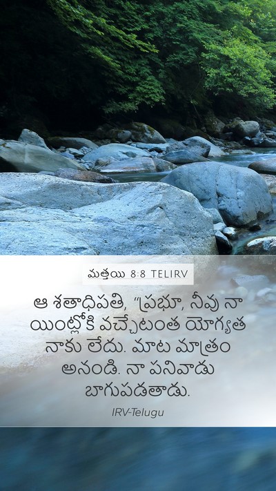 మత్తయి 8:8 TELIRV Bible Verse Image