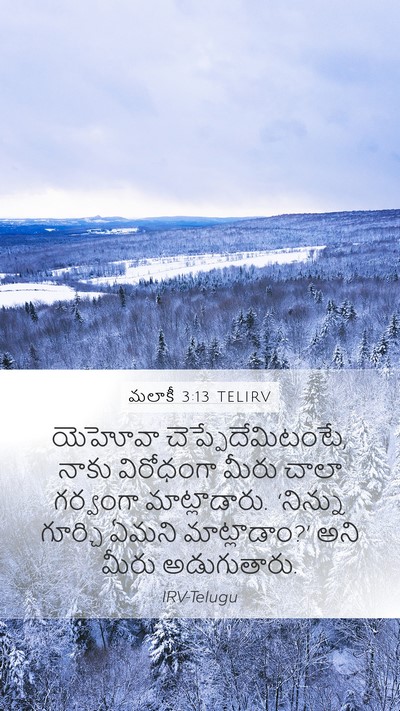 మలాకీ 3:13 TELIRV Mobile Phone Wallpaper - యెహోవా - Mobile Bible Verse Wallpaper